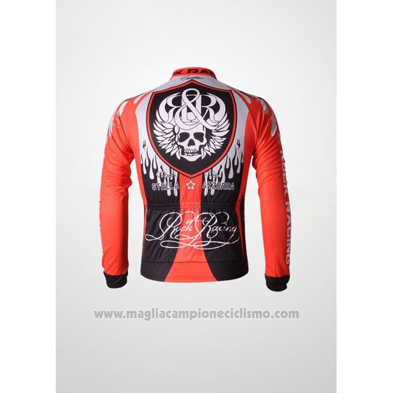 2010 Abbigliamento Ciclismo Rock Racing Rosso e Azzurro Manica Lunga e Salopette